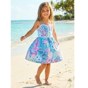 NWT Lilly Pulitzer Mini Haylan Dress in Bali Blue Once Upon a Tide